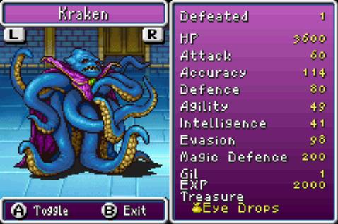 Like the two Elemental Fiends above, Kraken is there to obstruct your way to the final Boss...
