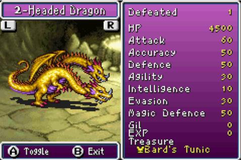 The 2-Headed Dragon can be fought on B5 of the Earthgift Shrine